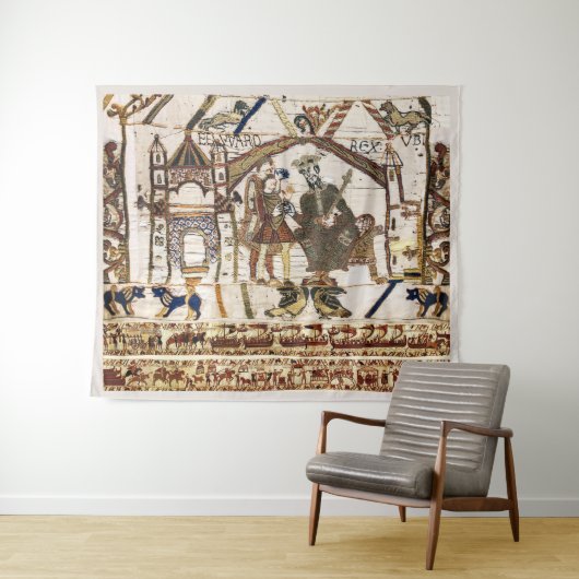 BAYEUX TAPESTRYキングエドワード懺悔師とハロルド タペストリー (インサイチュ(横))