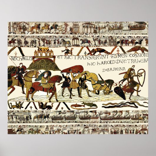 BAYEUX TAPESTRY モン・サン・ミシェルでのウィリアム ポスター (正面)