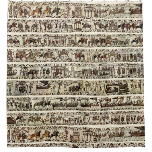 BAYEUX TAPESTRY 1066ヘイスティングスの戦い シャワーカーテン (正面)