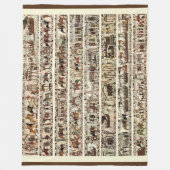 BAYEUX TAPESTRY 1066ヘイスティングスの戦い フリースブランケット (正面)