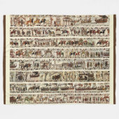BAYEUX TAPESTRY 1066ヘイスティングスの戦い フリースブランケット (正面(横))