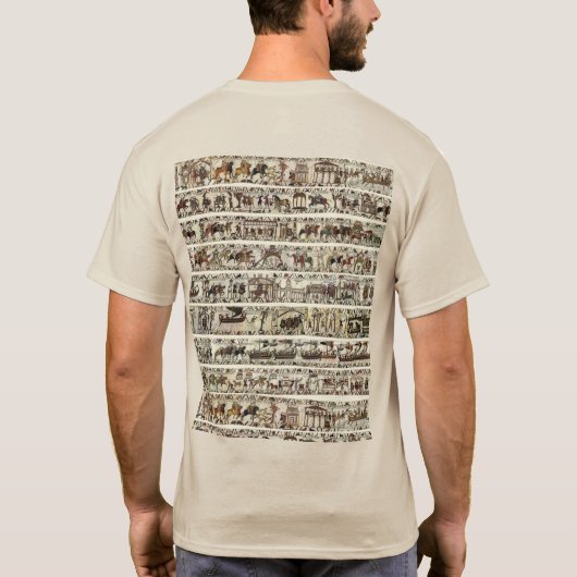 BAYEUX TAPESTRY 1066ヘイスティングスの戦い Tシャツ (裏面)