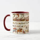 BAYEUX TAPESTRY 1066,ノーマン騎士,バイキング船 マグカップ (左)