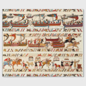 BAYEUX TAPESTRY 1066,ノーマン騎士,バイキング船 ラッピングペーパー (フラット)