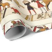 BAYEUX TAPESTRY 1066,ノーマン騎士,バイキング船 ラッピングペーパー (ロールコーナー)