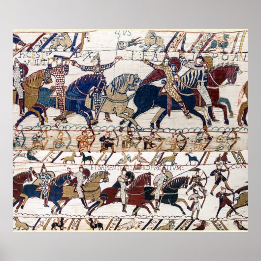 BAYEUX TAPESTRY 1066 NORMAN KNIGHTS AND ARCHERS ポスター (正面)