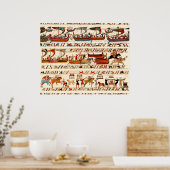 BAYEUX TAPESTRY 1066,NORMAN KNIGHTS ,VIKING SHIPS ポスター (キッチン)