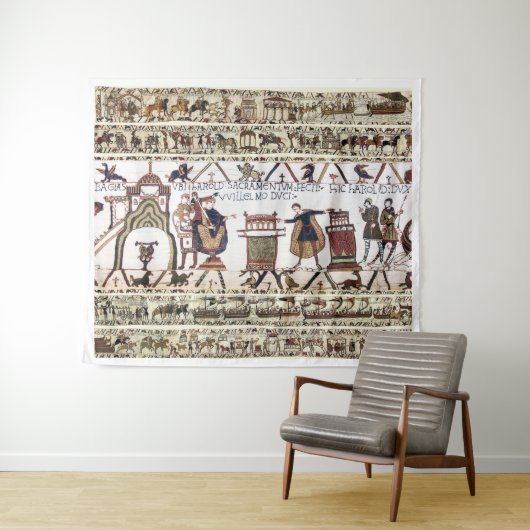 BAYEUX TAPESTRY Harold聖遺物に誓いを立てた タペストリー (インサイチュ(横))