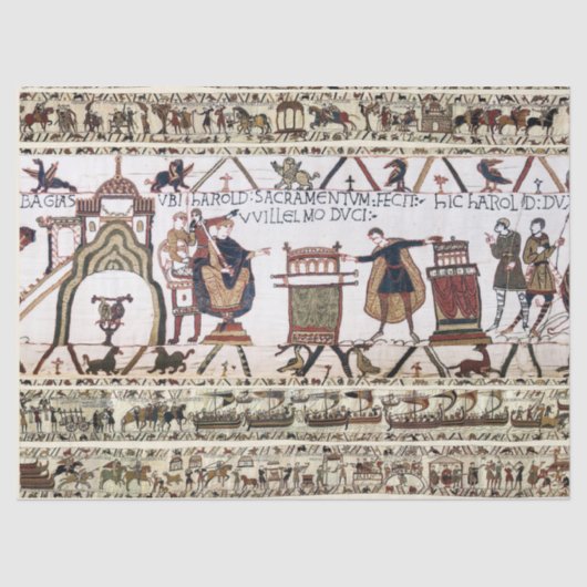 BAYEUX TAPESTRY Harold聖遺物に誓いを立てた 薄葉紙 (正面)