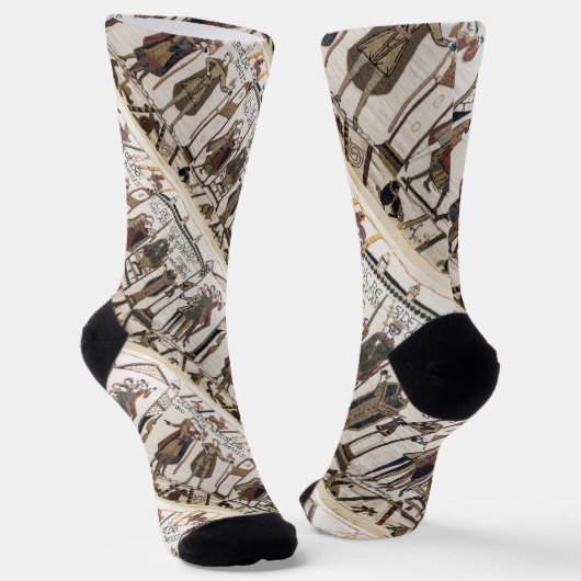 Bayeux Tapestry - King Harold Coronation ソックス (傾斜あり)