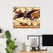BAYEUX TAPESTRY,ODO IN THE BATTLE OF HASTINGS 1066 ポスター (ホームオフィス)