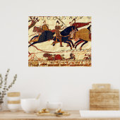 BAYEUX TAPESTRY,ODO IN THE BATTLE OF HASTINGS 1066 ポスター (キッチン)