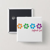 Bayflowerのソフトボール 缶バッジ (正面&裏面)