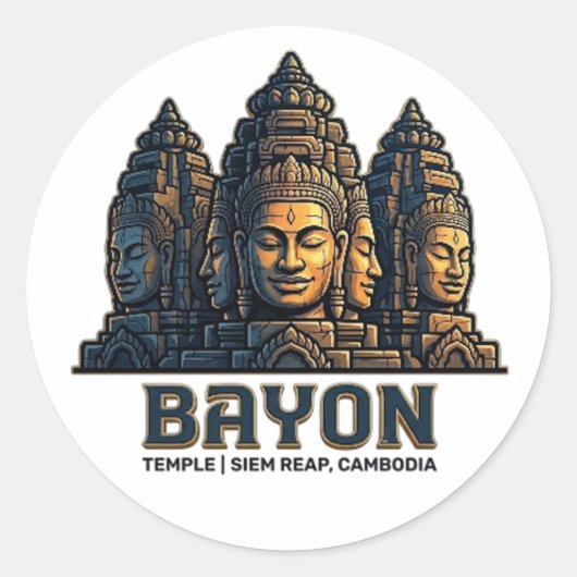 BAYON TEMPLE ラウンドシール (正面)