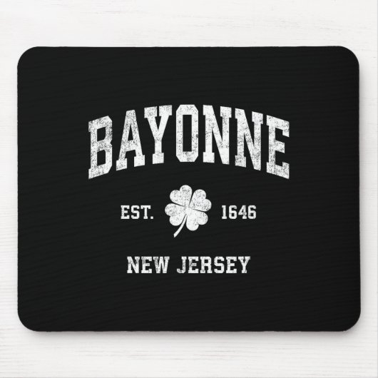 Bayonne New Jersey Vintage Shamrock Srts  マウスパッド (正面)