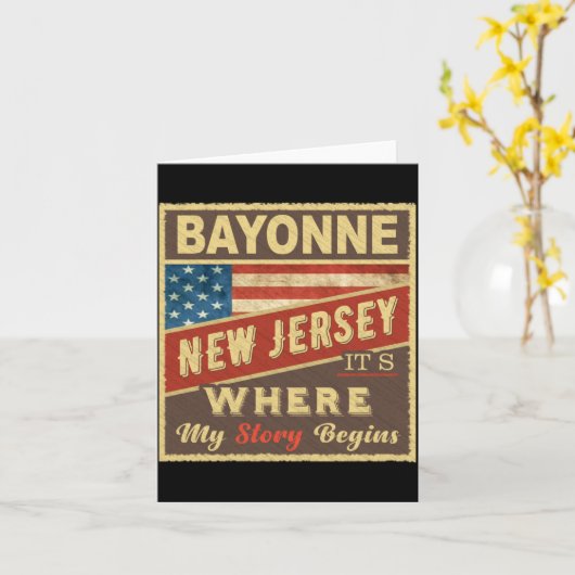 Bayonne Nj Its Where My Story Begins _1 カード (黄色い花)