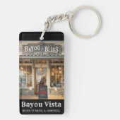 Bayou Bliss コーヒーハウス - バユーヴィスタ キーホルダー (裏面)