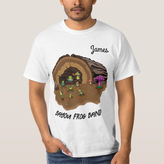 "Bayou Frog Band" オリジナル メンズ Tシャツ (正面)