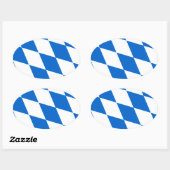 Bayrische Flagge Bayern 楕円形シール (シート)