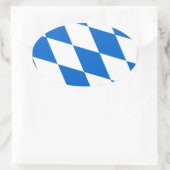 Bayrische Flagge Bayern 楕円形シール (バッグ)