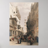 Bazaar of the coppersmith Cairo by David Roberts ポスター (正面)