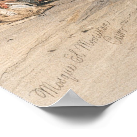 Bazaar of the coppersmith Cairo by David Roberts ポスター (角)