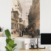 Bazaar of the coppersmith Cairo by David Roberts ポスター (ホームオフィス)