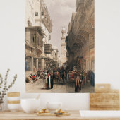 Bazaar of the coppersmith Cairo by David Roberts ポスター (キッチン)