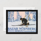 Bazar Nurnberg_Vintage Travelポスターアートワーク ポストカード (正面/裏面)