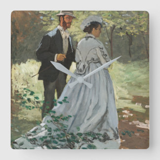 Bazille and Camille (1865) by Claude Monet スクエア壁時計