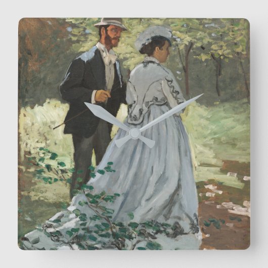 Bazille and Camille (1865) by Claude Monet スクエア壁時計 (正面)