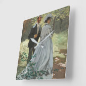 Bazille and Camille (1865) by Claude Monet スクエア壁時計 (傾斜)