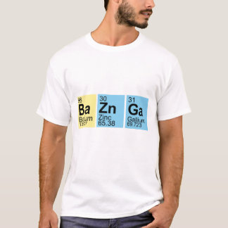 BaZnGaの要素の記号 Tシャツ