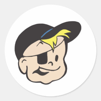 Bazooka Joe Gum Head vinatge logo ラウンドシール