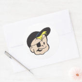 Bazooka Joe Gum Head vinatge logo ラウンドシール (封筒)