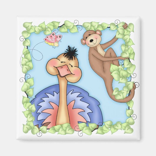 BaZooplesオリーザオストリッチ磁石 マグネット (正面)