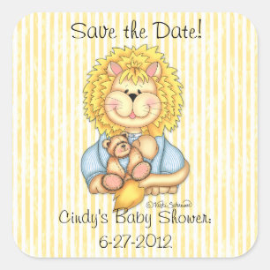 BaZooples "保存日付"のレスターのステッカー スクエアシール