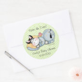 BaZooples "保存日付!" Zachのステッカー ラウンドシール (封筒)