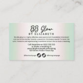 BBグロートリートメントブラックグリッター 名刺 (裏面)