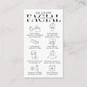 BBグローフェイシャルアフターケアの指示ミニマリスト 名刺 (正面)