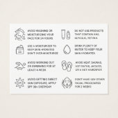 BBグローフェイシャルアフターケア指示カード (裏面)