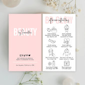 BBグローフェイシャルアフターケア指示ピンクサロン 名刺