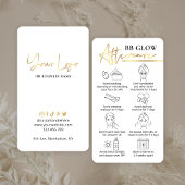 BBグローフェイシャル気にガイドホワイト&金ゴールドPMU 名刺