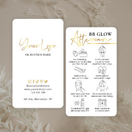 BBグローフェイシャル気にガイドホワイト&金ゴールドPMU 名刺