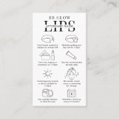 BBグローミニマルリップアフターケアの指示サロン 名刺 (正面)