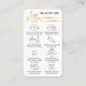 BBグローリップアフターケアホワイト&金ゴールドPMUアーティスト 名刺 (正面)