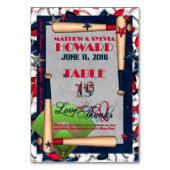 BB結婚の番号カード – カスタムHOWARD 19 テーブルナンバー (裏面)