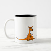 BB-のおもしろいな漫画のカンガルーのマグ ツートーンマグカップ (左)