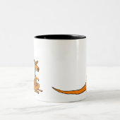 BB-のおもしろいな漫画のカンガルーのマグ ツートーンマグカップ (中央)