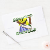 BBaC Stiker Mestre Batuc Samba Batucada Brasil スクエアシール (封筒)